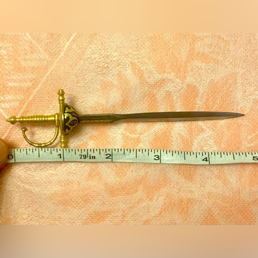 Vintage (1930-1940) Gold and Silver Sword Letter Opener - Picture 5 of 5